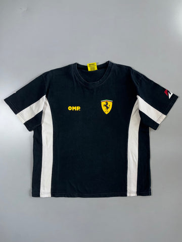 Ferrari x OMP | Scuderia Racing Tee | Black/White (XL)