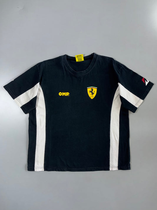 Ferrari x OMP | Scuderia Racing Tee | Black/White (XL)