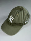 NY Yankees Cap – Olive Green Strapback (Adjustable)