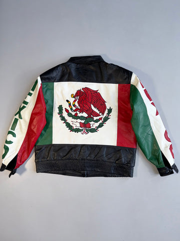 ZGenuine leather Rare Mexico leather Racing jacket Made in Italy (L/XL)