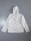 Nike White & Pink Hooded Windbreaker Jacket (S)
