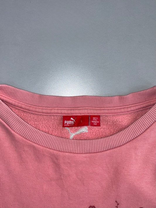Puma | Pink Graphic Sweatshirt | (S)