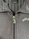 Adidas Retro Full-Zip Ribbed Collar Track Sweatshirt – Washed Charcoal (S)