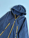 Jordan Flight Navy Zip-Up Hoodie with Yellow Zips (M)