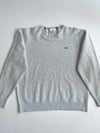 Lacoste Light Grey Knit Crewneck Sweater (M)