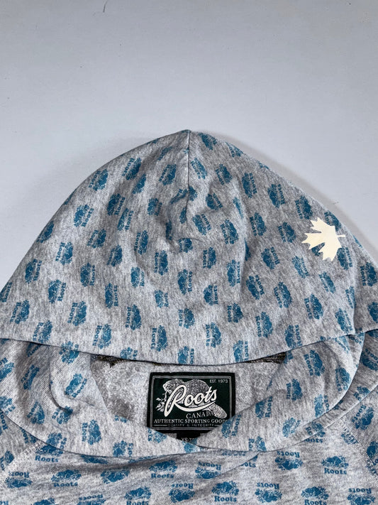 Roots Canada Grey All-Over Print Hoodie Size  (S)