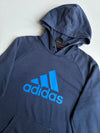 Adidas Performance Essentials Logo Navy Pullover Hoodie(M)