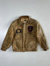 J’N deNaive Fire Department Patch Leather Jacket (S)