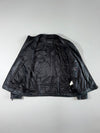 Gabba | Black Leather Jacket – Quilted Shoulder Four Pocket | (S/M)