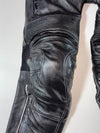 Vanucci Black Leather Motorcycle Racing Pants Knee Padded (W:24) (L:38)