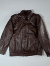 Brown Leather Jacket – Genuine Leather (S/M)