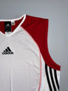 Adidas Colourblock Sports Vest (White/Maroon) (M)