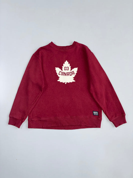 Roots Athletics | Crewneck Sweatshirt “03 Canada” | Maroon (XS/S)