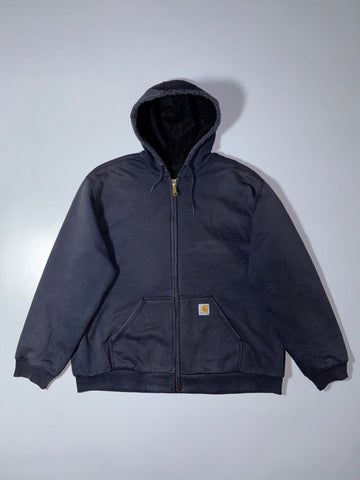 Carhartt Thermal-Lined Zip-Up Hoodie – Navy/Black, (2XL)