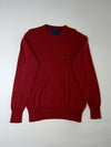 Tommy Hilfiger Maroon Washable Wool Crewneck Sweater (L)