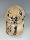 Buckwear Whitetail Deer “Predator” Hunting Cap – Beige Camo, Distressed Details (Adjustable)