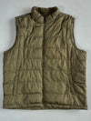 Gap Olive Green Quilted Puffer Vest – Fleece-Lined Collar (2XL)
