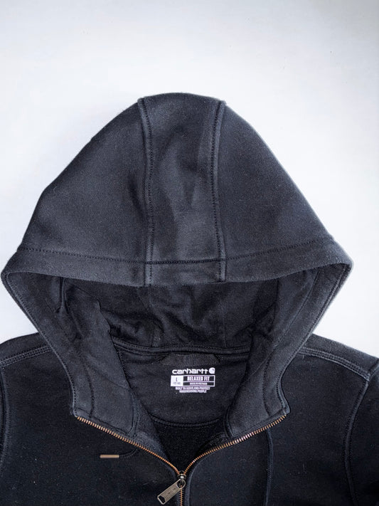 Carhartt | Relaxed Fit Zip-Up Hoodie | Washed Black ( L)