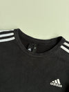Adidas 3-Stripes Black Fleece Crewneck Sweatshirt  Size XL