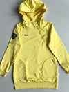 Fila Kids Yellow Asymmetric Zip Hoodie with Snap Tabs & Sleeve Patch (XS)