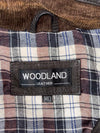 Woodland Pure Leather Sleeveless Vest with Plaid Lining – Brown (XL)