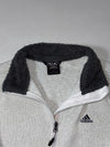 Adidas Sherpa-Lined Full Zip Fleece Jacket – Heather Grey/Black Women’s (S)