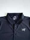 Arc’teryx Men’s Black Performance Polo | Embroidered Bird Logo | Stretch Lycra Fabric Tee (M/L)