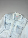 Levi’s Western Denim Pearl Snap Shirt Light Wash, Sawtooth Pocket Flaps, (M)