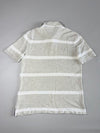 Tommy Hilfiger Grey & White Striped Classic Polo Shirt (L/XL)