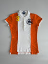 Ralph Lauren Colorblock Rugby Polo #3 RLC Skinny Fit – Orange/White (XS)