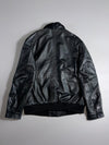 Garant Genuine Leather Bomber Jacket – Black, Ribbed Hem (XL/2XL)