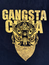 Blood Message Gangsta Chola Gold Foil Print Graphic Tee (S)
