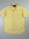 Tommy Hilfiger Pastel Yellow Short Sleeve Button-Up Shirt (M/L)