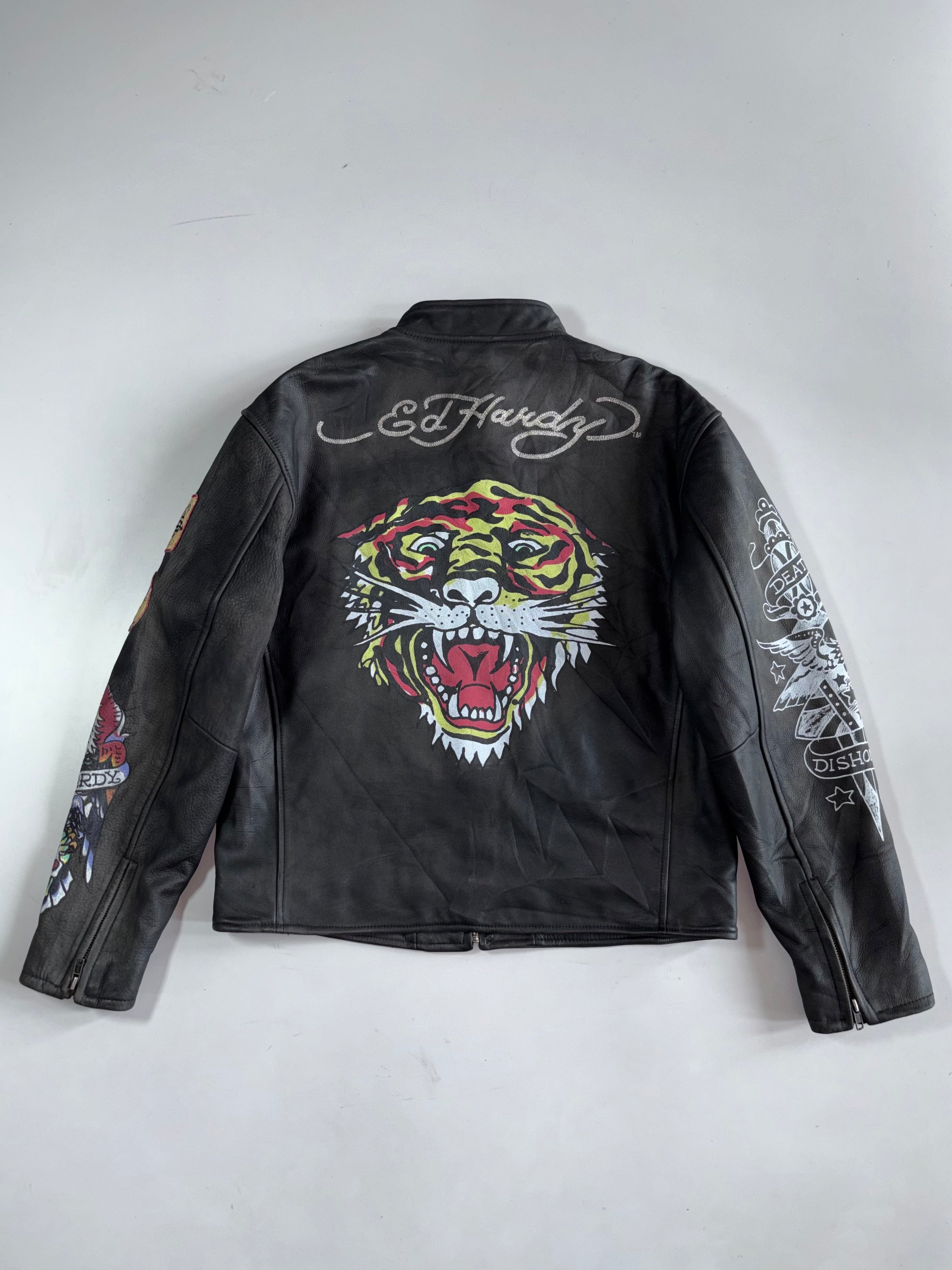 Ed Hardy by Christian Audigier | Tiger Tattoo-Print Pure Leather