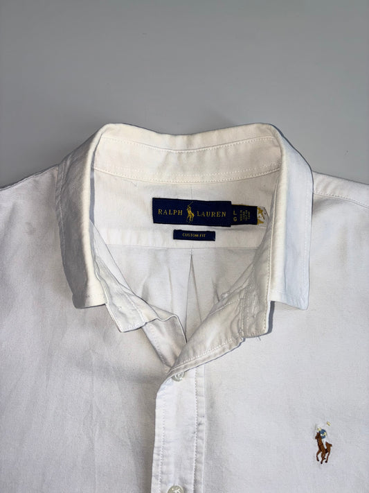 Polo Ralph Lauren Custom Fit Short Sleeve Shirt – White (L)