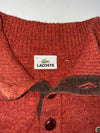 Lacoste Button-Neck Mock Neck Knit Sweater – Burnt Orange (M/L)