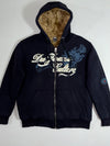 Design United Sherpa Lined Graphic Zip Hoodie – Black (XL)