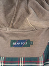 Bean Pole Hooded Zip Jacket – Brown with Plaid Lining (L)