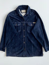 Skotts Suede Navy Blue Genuine Suede Overshirt Jacket(L)