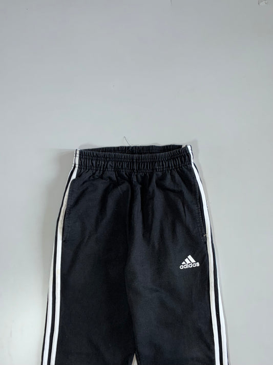 Adidas Black White 3-Stripe Track Pants Elastic (W:26|L:39)