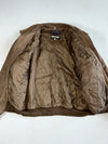 Body Equip Brown Leather Flight Bomber Jacket (M)