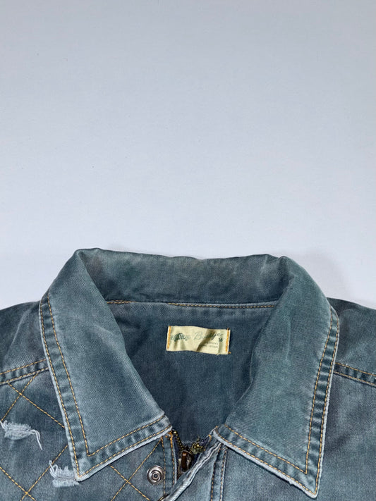Bashful Bridge Denim Patchwork Jacket Multi Patch (L/XL)