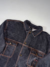 Vintage Braxton Black Denim Oversized Trucker Jacket (XL/2XL)