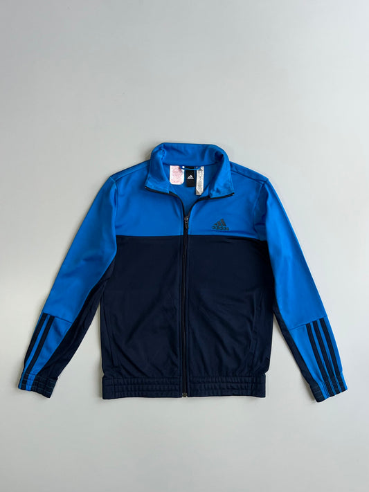 Adidas 3-Stripes Colorblock Blue Navy Full Zip Track Jacket (Xs)