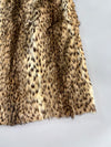 A&M Hurtig Furriers | Vintage Lynx-Print Real Fur Long Coat | Dark Fox Collar |{Rare} (M)