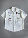 Columbia PFG Multi Sponsor Fishing Shirt Off-Road Racing Patches, Waterfront Century 21 Graphics (XL/2XL)