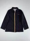 Burberry London | Black Zip Harrington Jacket Tan Leather Trim | (M)