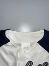 New York Yankees MLB Button-Up Baseball Jersey – Cream & Navy | Genuine Merch (L)