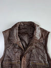 Brown Leather Multi-Pocket Vest (M/L)