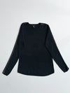 Calvin Klein Jeans Black Ribbed V-Neck Sweater | Size (L)